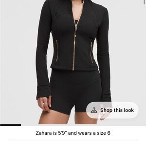 lululemon athletica Black Jacket with Gold Zipper